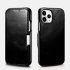 iPhone 12 cover i sort læder