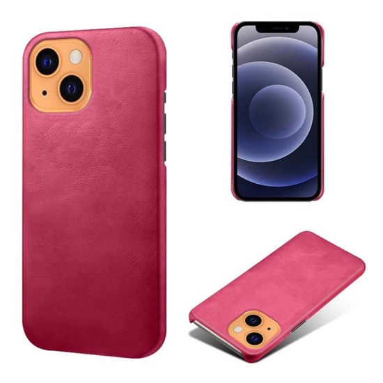 Iphone 13 læder cover pink