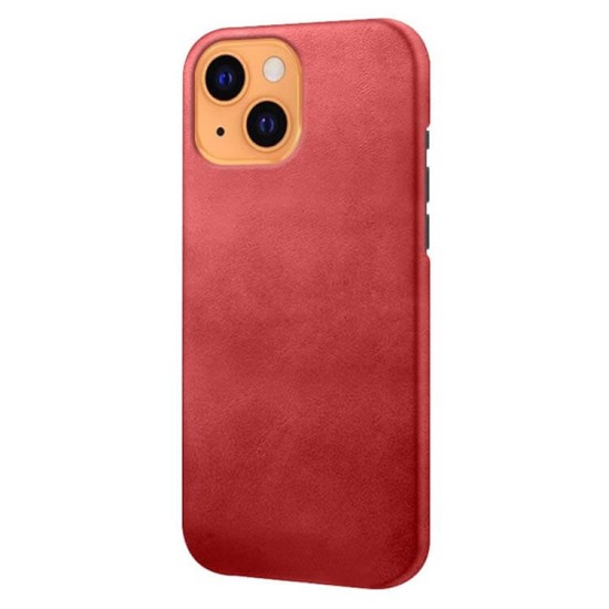 Iphone 13 læder cover rød