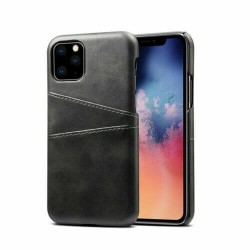 iPhone 11 pro læder cover i sort med kort holder