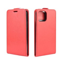 iPhone 12 mini vertical flip læder cover rød