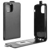 iPhone 12 mini vertical flip læder cover Sort