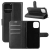 iPhone 12 mini læder flip cover / pung i sort