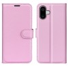 iPhone 16 læder cover pung pink flipcover