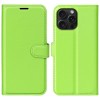 iPhone 16 Pro læder cover pung grøn flipcover