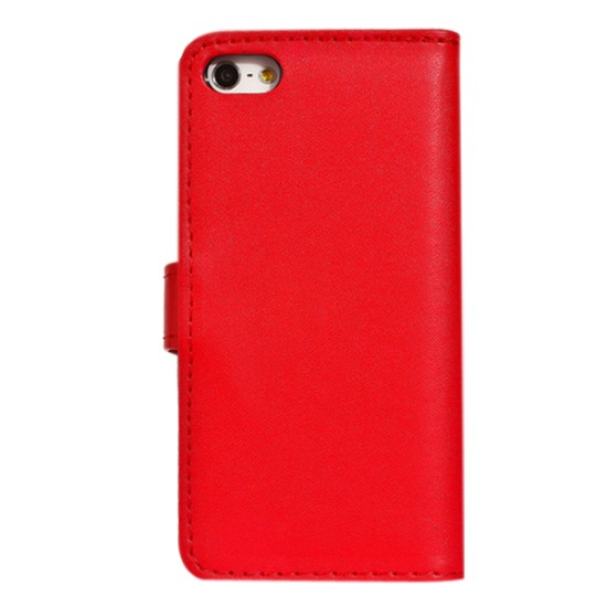 Rød læder pung iphone 6