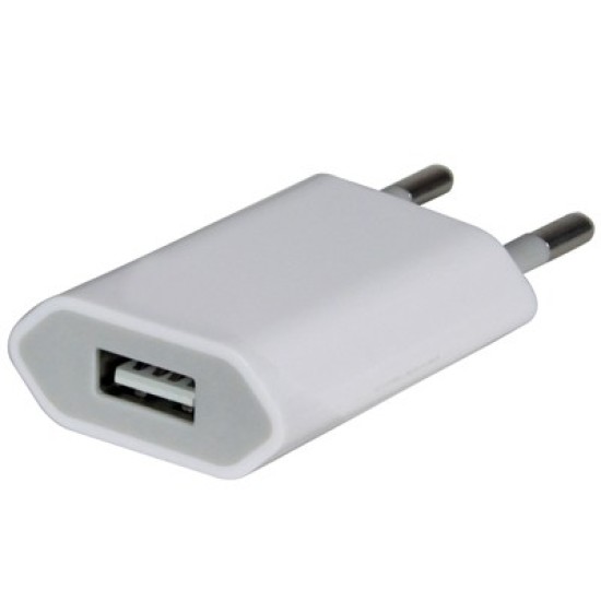 Hvid lader - USB Adapter oplader til iPhone Design -