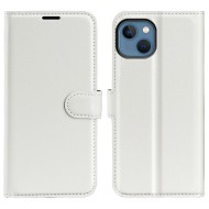 iPhone 14 læder cover pung hvid flipcover