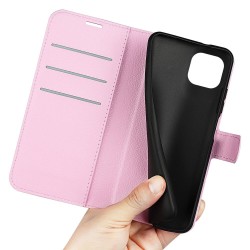 iPhone 14 læder cover pung pink flipcover