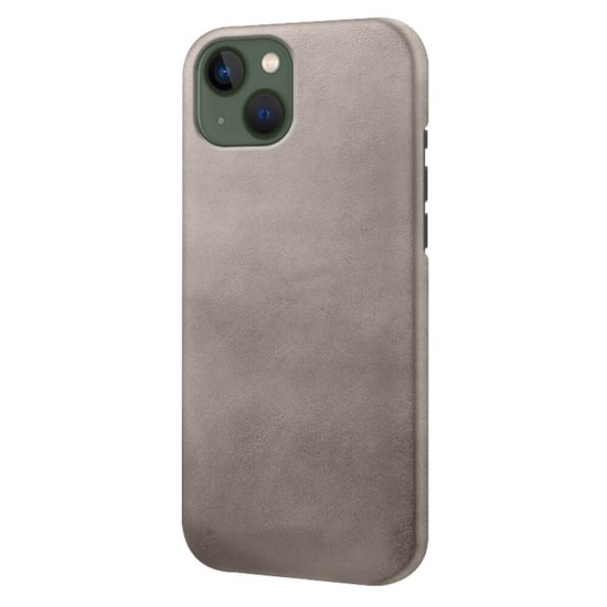 Iphone 14 læder cover grå