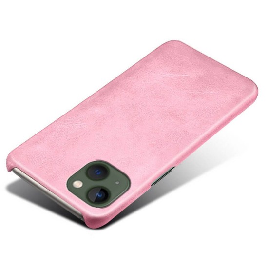 Iphone 14 læder cover rosa guld
