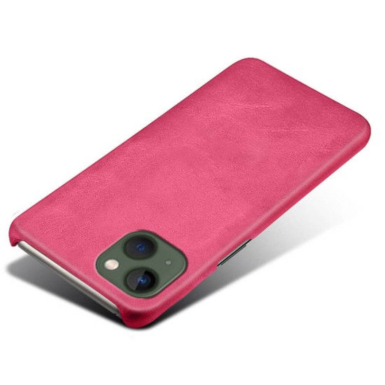 Iphone 14 læder cover rosa