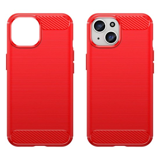 iPhone 15 cover børstet - Rød